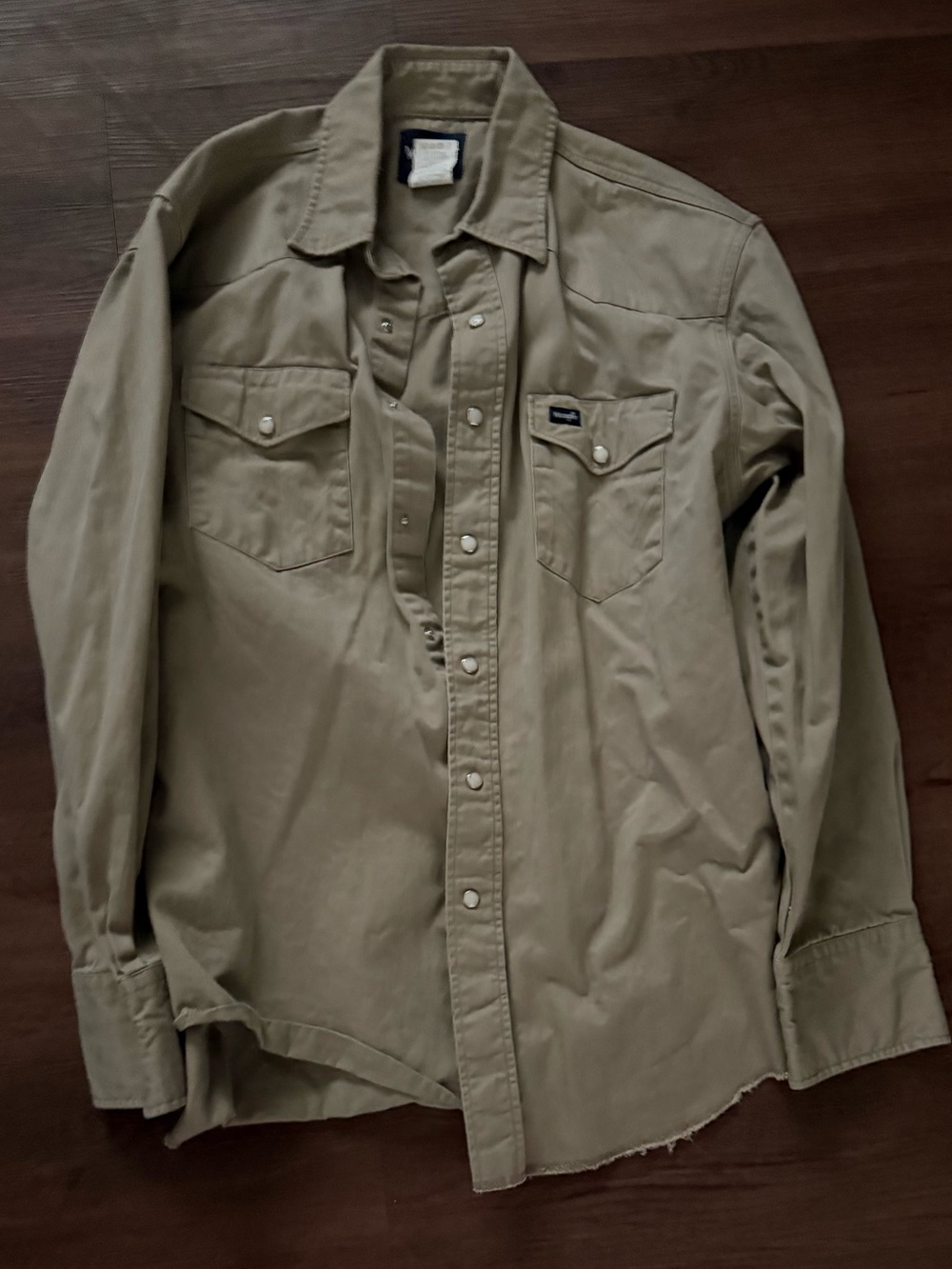 Wrangler Men's Tan Lightweight Work Shirt Jacket